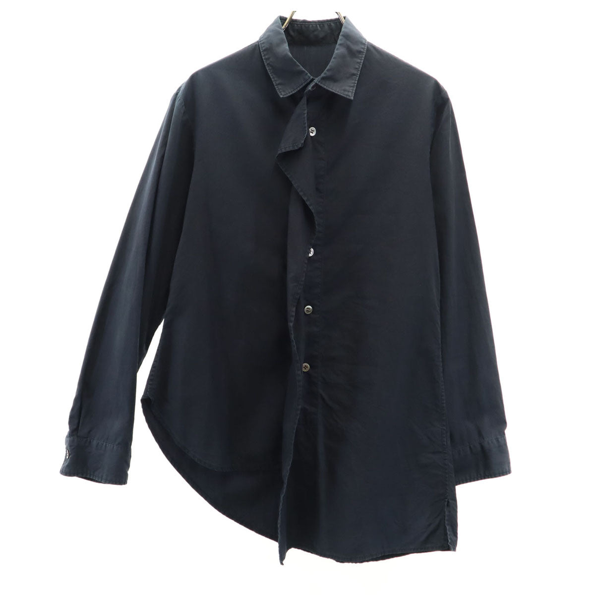 Y's Asymmetric Long Sleeve Shirt Dark Navy Size 1