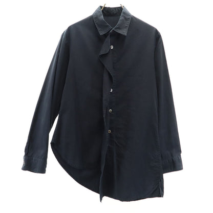 Y's Asymmetric Long Sleeve Shirt Dark Navy Size 1