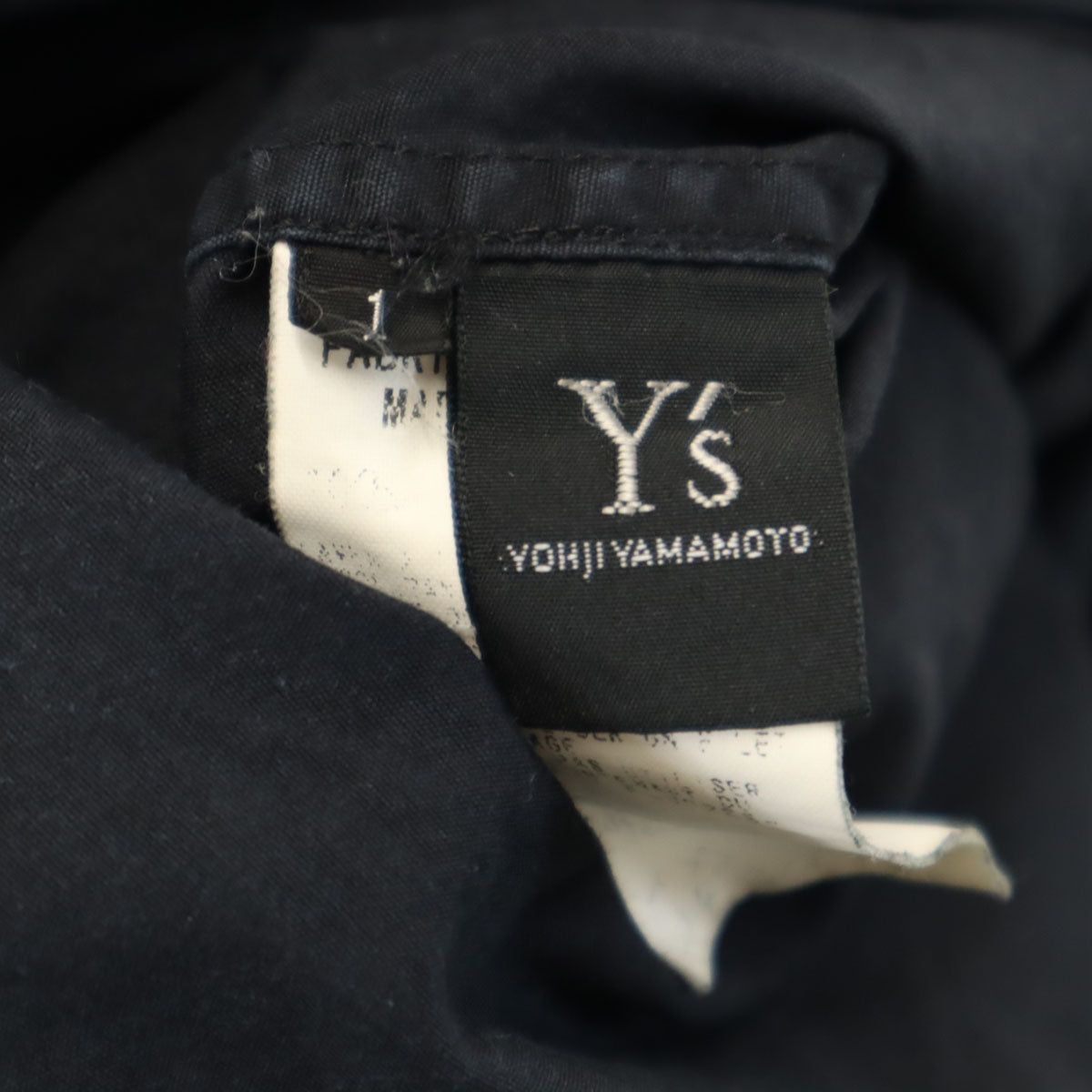 Y's Asymmetric Long Sleeve Shirt Dark Navy Size 1