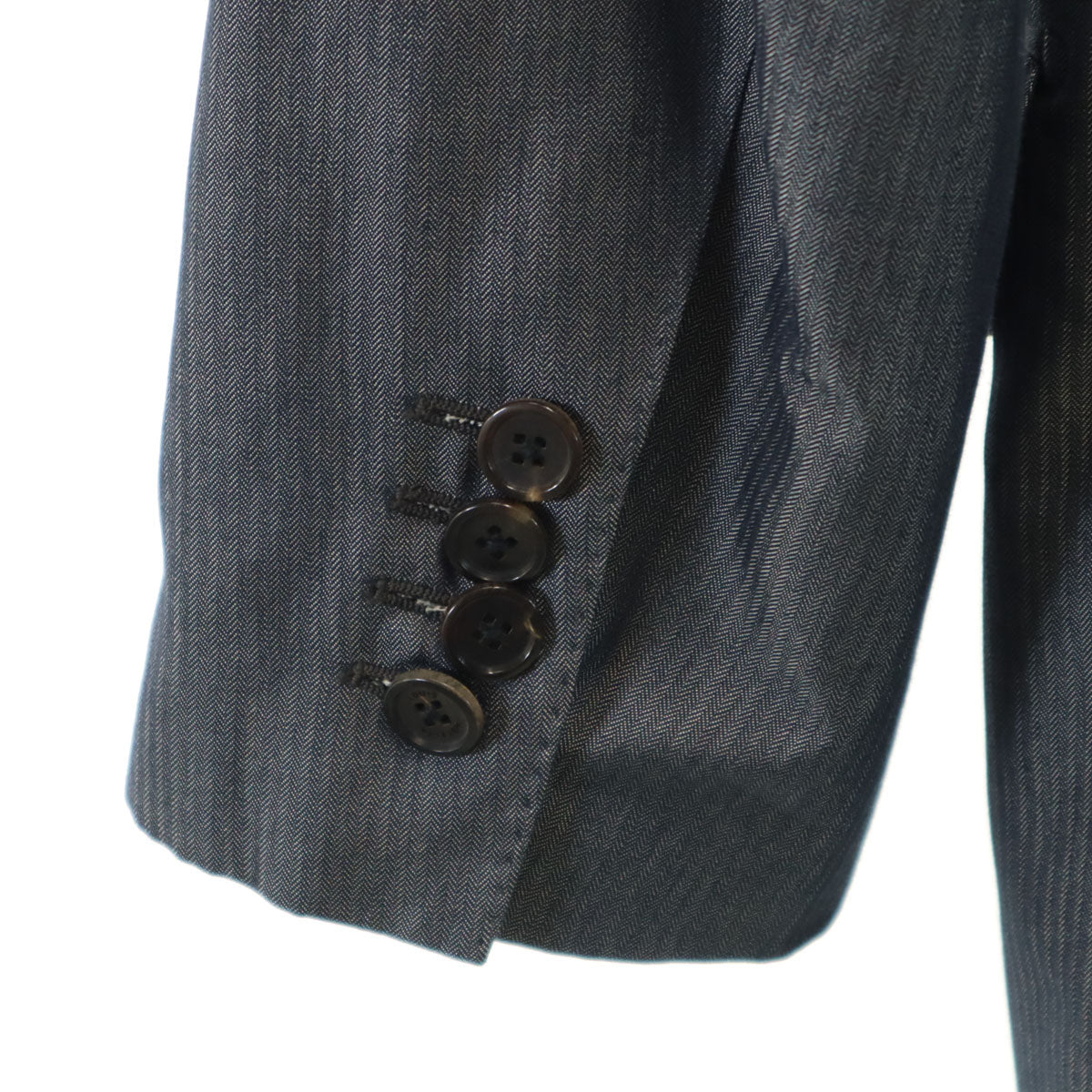 LOUIS VUITTON Herringbone Denim Blazer Gray Size 46