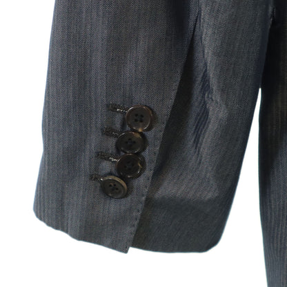 LOUIS VUITTON Herringbone Denim Blazer Gray Size 46