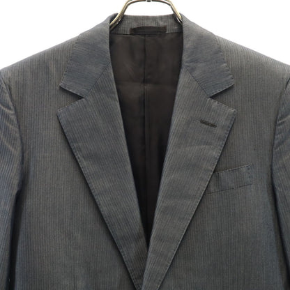 LOUIS VUITTON Herringbone Denim Blazer Gray Size 46