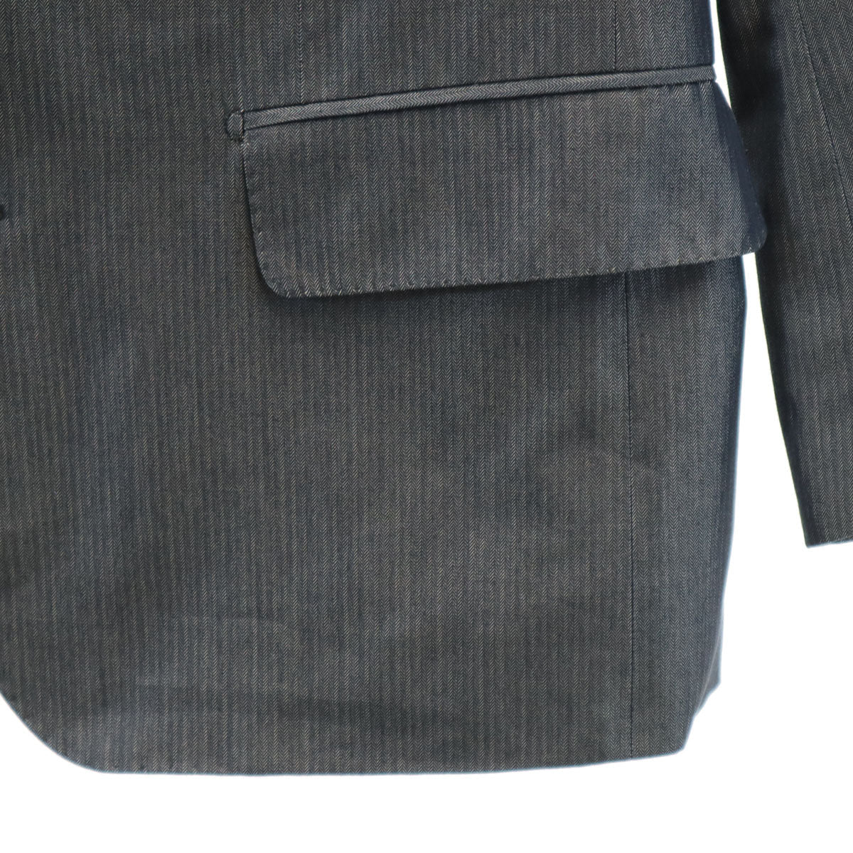 LOUIS VUITTON Herringbone Denim Blazer Gray Size 46