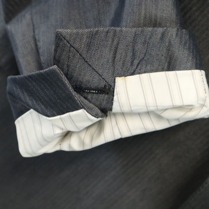 LOUIS VUITTON Herringbone Denim Blazer Gray Size 46
