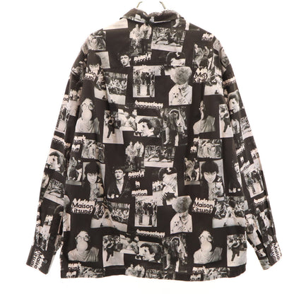 MAISON KITSUNE Photo Print Long Sleeve Shirt Black Size M