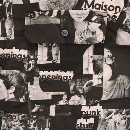 MAISON KITSUNE Photo Print Long Sleeve Shirt Black Size M