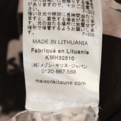 MAISON KITSUNE Photo Print Long Sleeve Shirt Black Size M