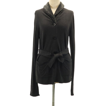 FENDI JEANS Italian Long Sleeve V-Neck Cardigan Gray Size 40