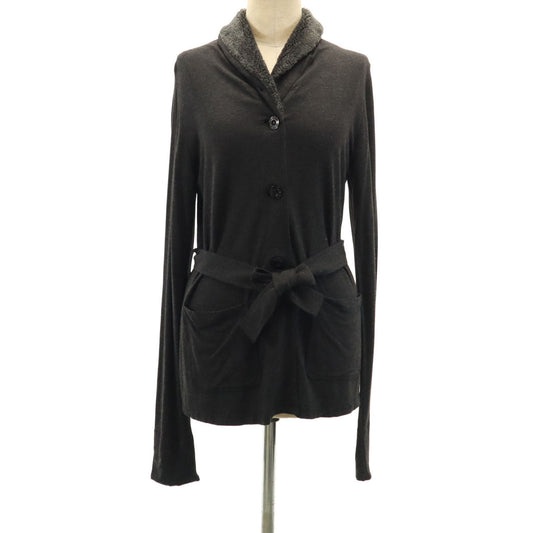FENDI JEANS Italian Long Sleeve V-Neck Cardigan Gray Size 40