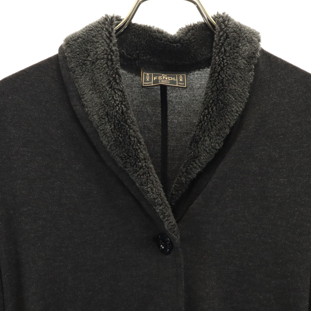 FENDI JEANS Italian Long Sleeve V-Neck Cardigan Gray Size 40