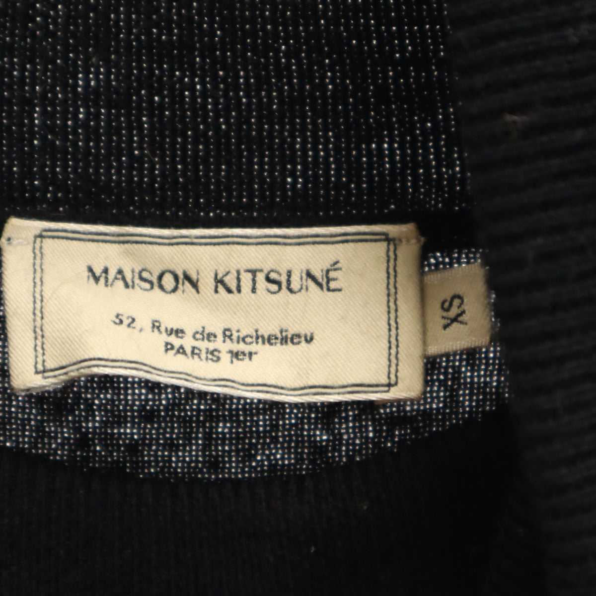 MAISON KITSUNE Long Sleeve Turtleneck Sweater Black Size XS