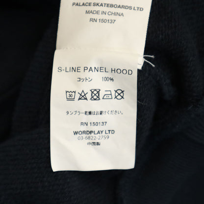 PALACE Long Sleeve Pullover Hoodie Navy Blue Size L