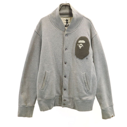 Bape A BATHING APE Japan Varsity Sweatshirt Gray Size M
