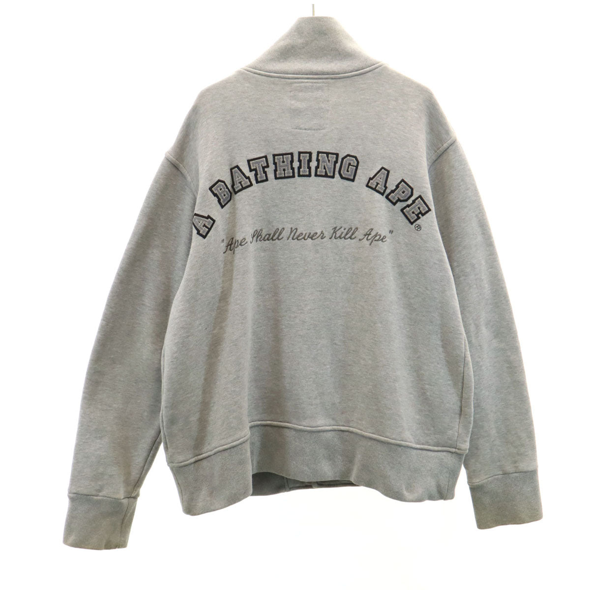 Bape A BATHING APE Japan Varsity Sweatshirt Gray Size M