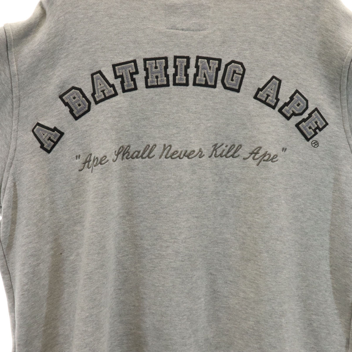 Bape A BATHING APE Japan Varsity Sweatshirt Gray Size M