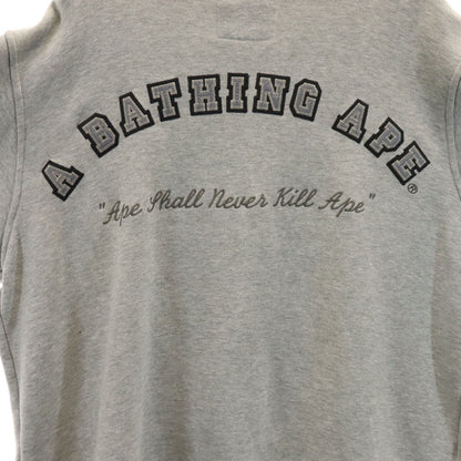 Bape A BATHING APE Japan Varsity Sweatshirt Gray Size M