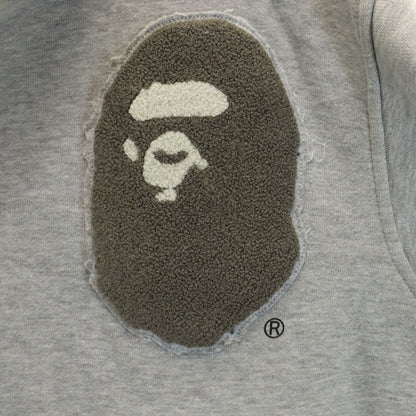 Bape A BATHING APE Japan Varsity Sweatshirt Gray Size M