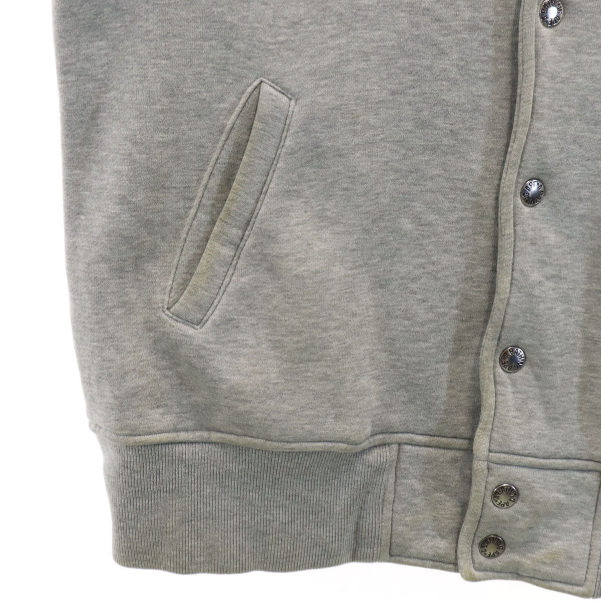 Bape A BATHING APE Japan Varsity Sweatshirt Gray Size M