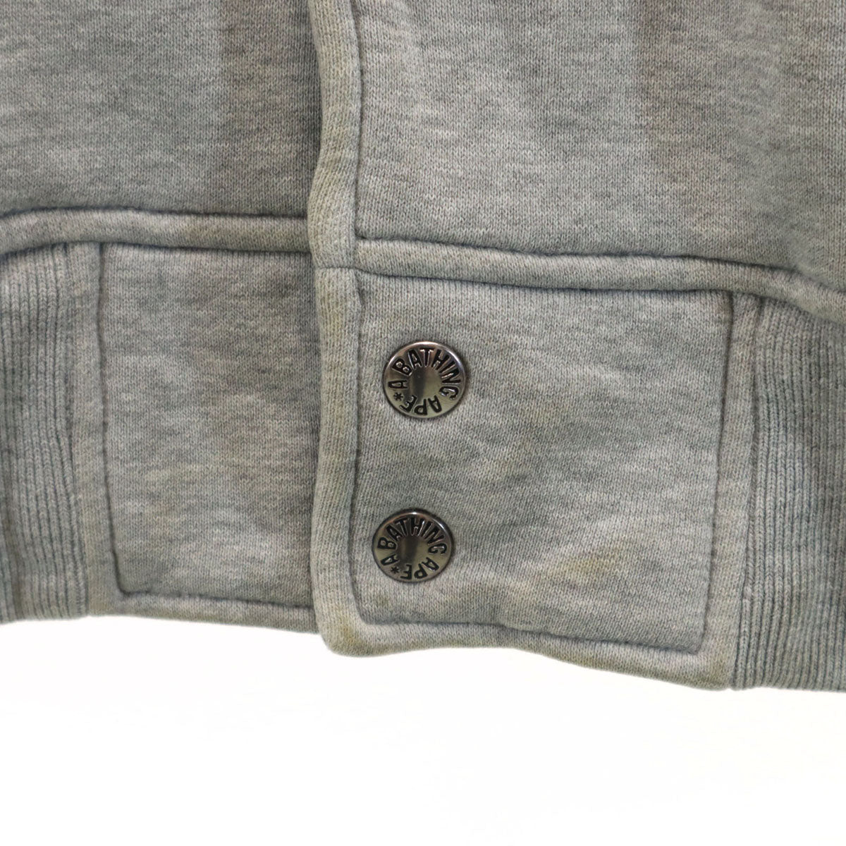 Bape A BATHING APE Japan Varsity Sweatshirt Gray Size M