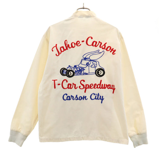 WAREHOUSE Back Embroidery Racing Jacket Ivory Size M