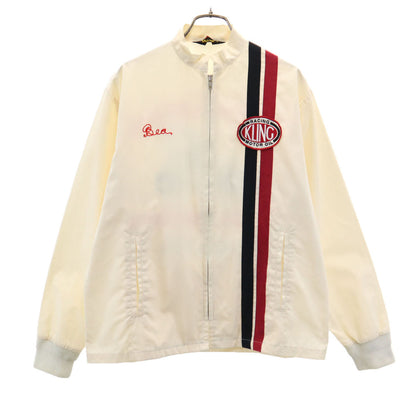 WAREHOUSE Back Embroidery Racing Jacket Ivory Size M