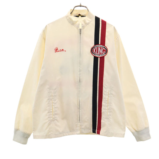 WAREHOUSE Back Embroidery Racing Jacket Ivory Size M
