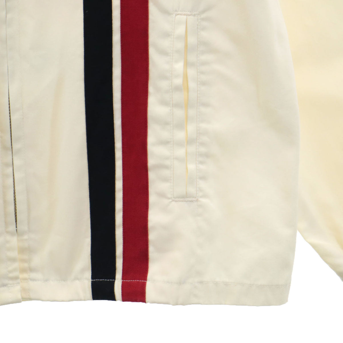 WAREHOUSE Back Embroidery Racing Jacket Ivory Size M
