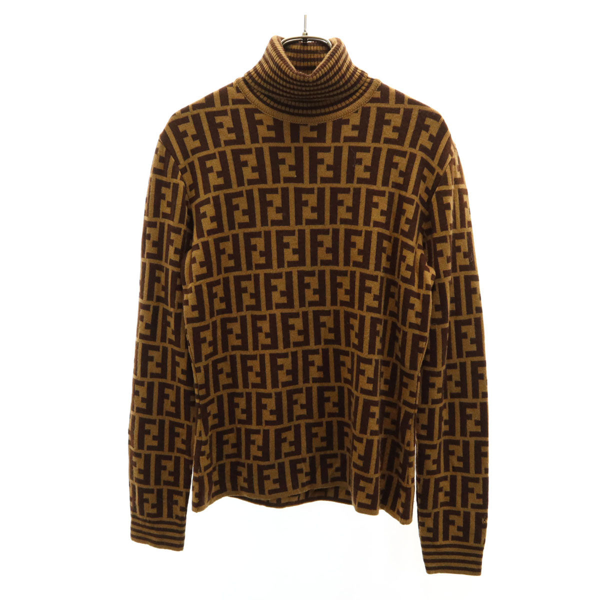 FENDI 90s Italian Wool All-over Sweater Brown Size 40