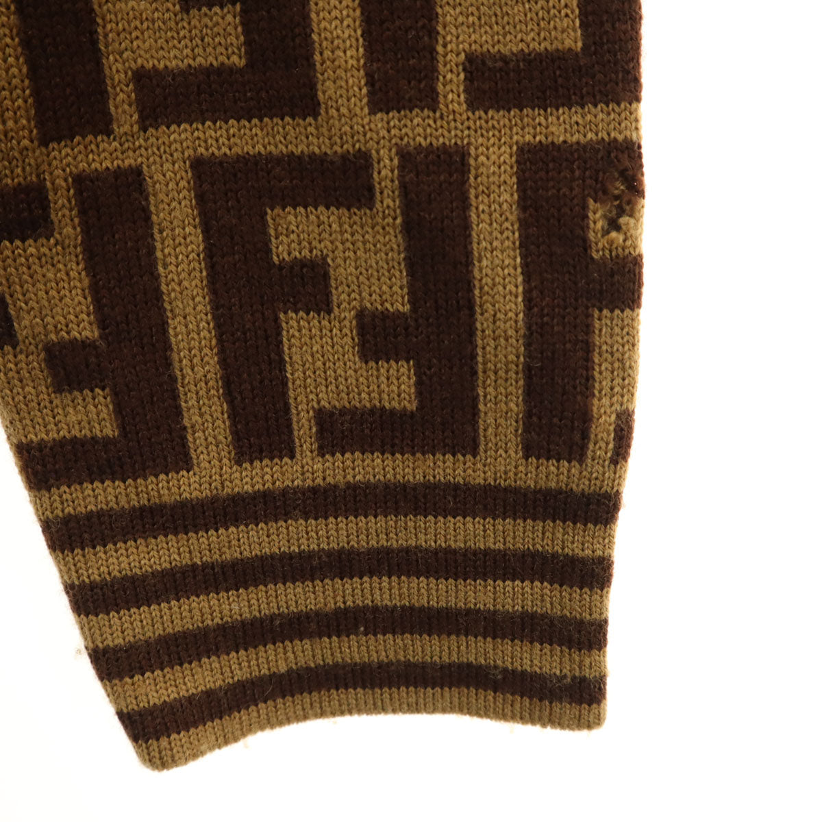 FENDI 90s Italian Wool All-over Sweater Brown Size 40