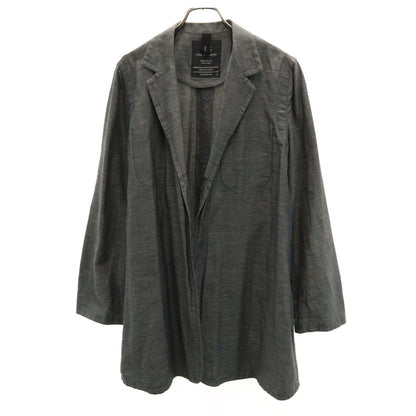 Y's Japan Linen Blend All-Over Pattern Jacket Gray Size 3
