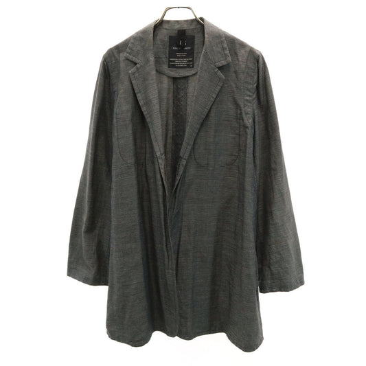Y's Japan Linen Blend All-Over Pattern Jacket Gray Size 3