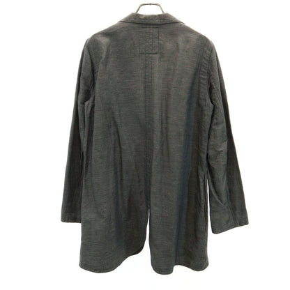 Y's Japan Linen Blend All-Over Pattern Jacket Gray Size 3