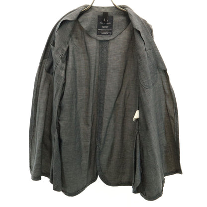 Y's Japan Linen Blend All-Over Pattern Jacket Gray Size 3