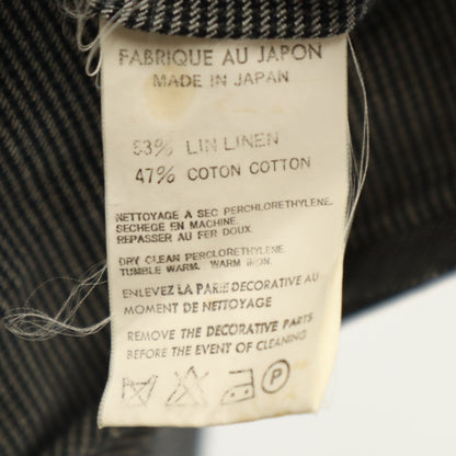 Y's Japan Linen Blend All-Over Pattern Jacket Gray Size 3