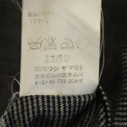 Y's Japan Linen Blend All-Over Pattern Jacket Gray Size 3