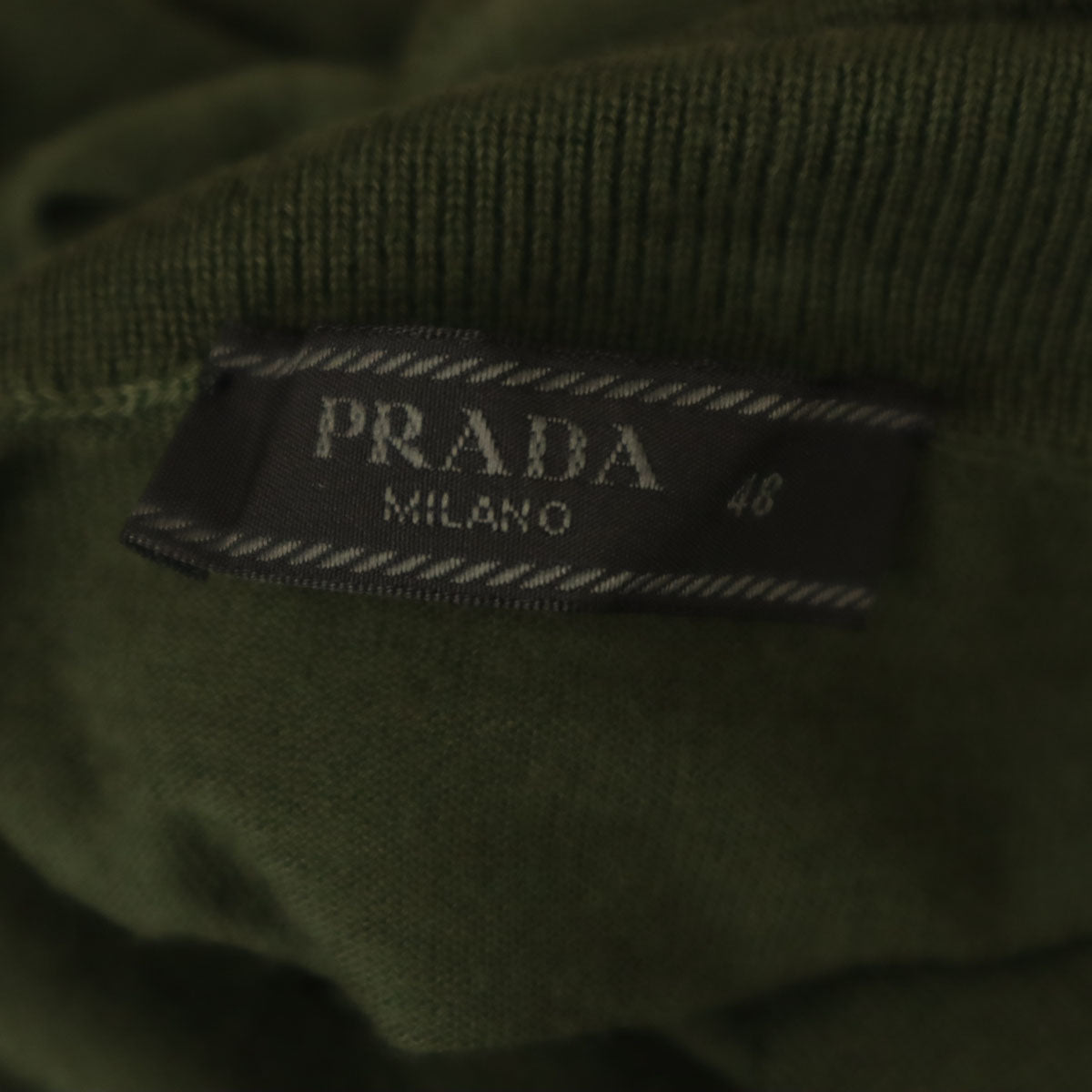 PRADA Italian Wool Turtleneck Sweater Khaki Size 48