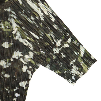 PLEATS PLEASE 90s Patterned Short Shirt Green Size JP 3
