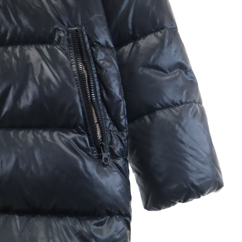DUVETICA Hooded Fur Down Coat Navy Size 42