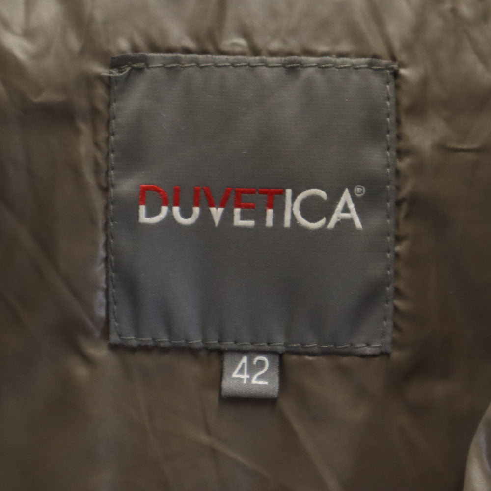 DUVETICA Hooded Fur Down Coat Navy Size 42