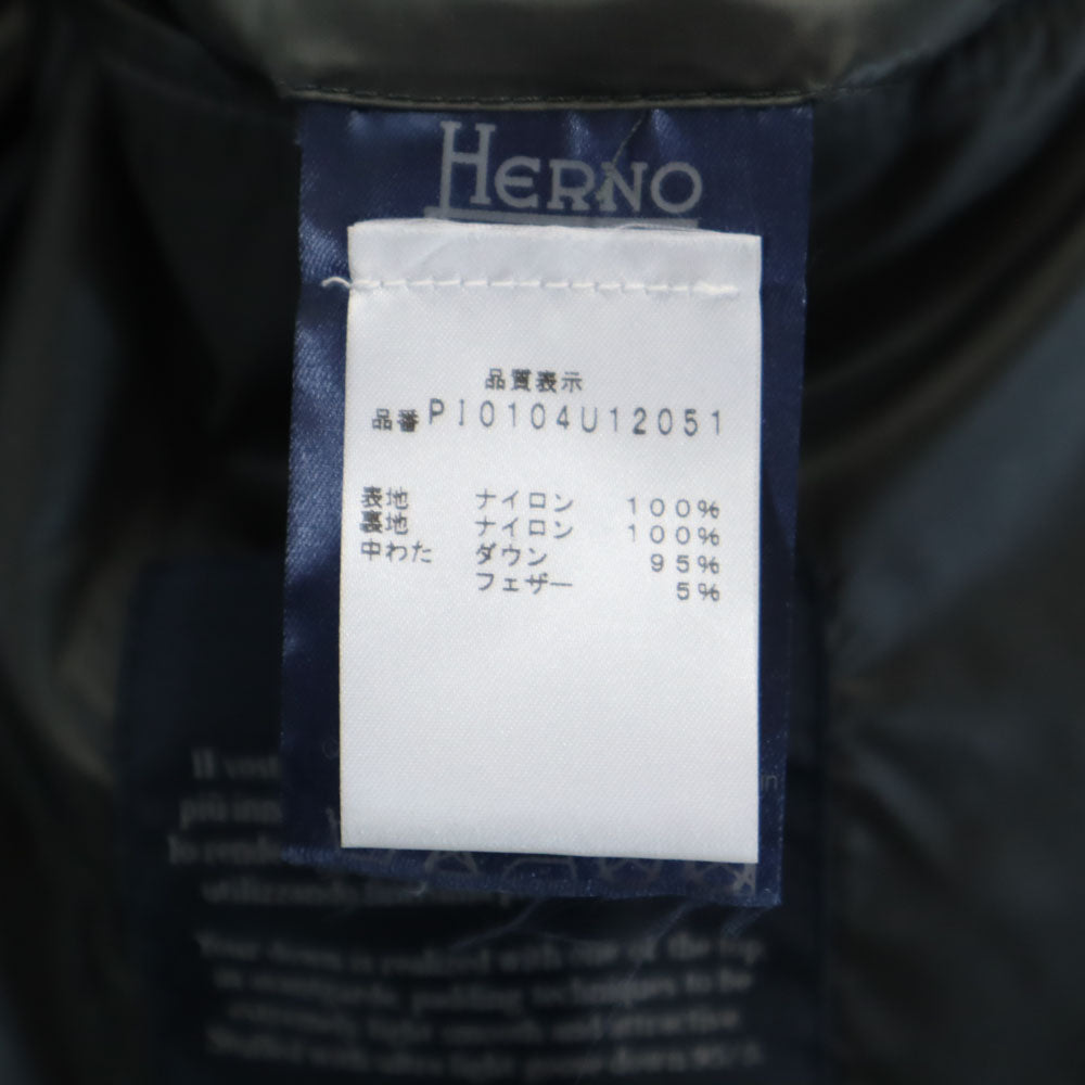 Herno Hooded Goose Down Jacket Green Size 44