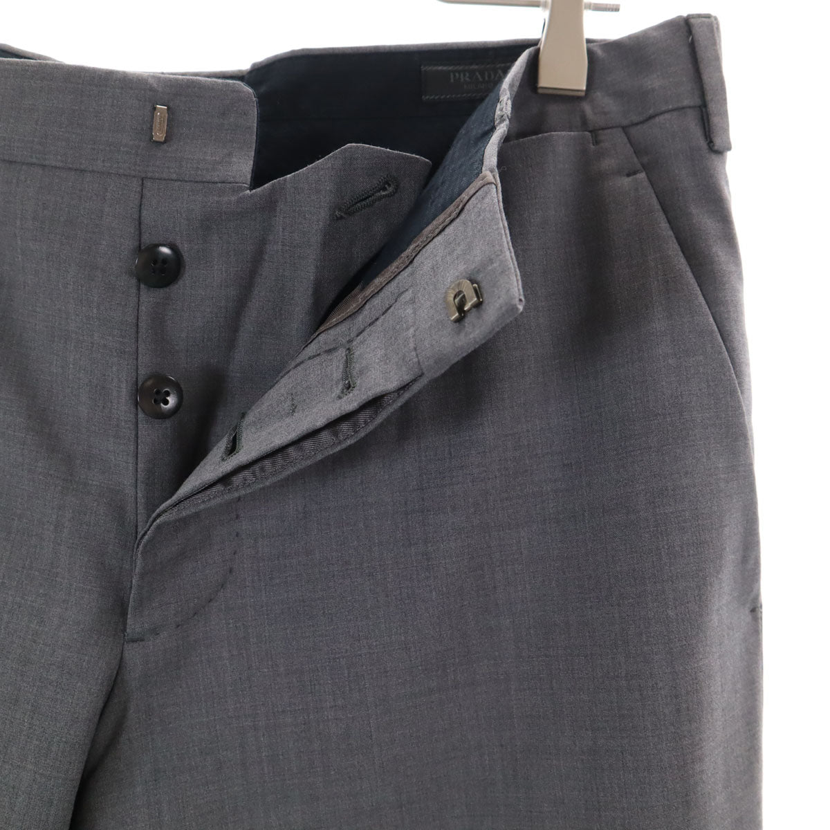 PRADA Italian Made Gray Wool Suit Size 48R