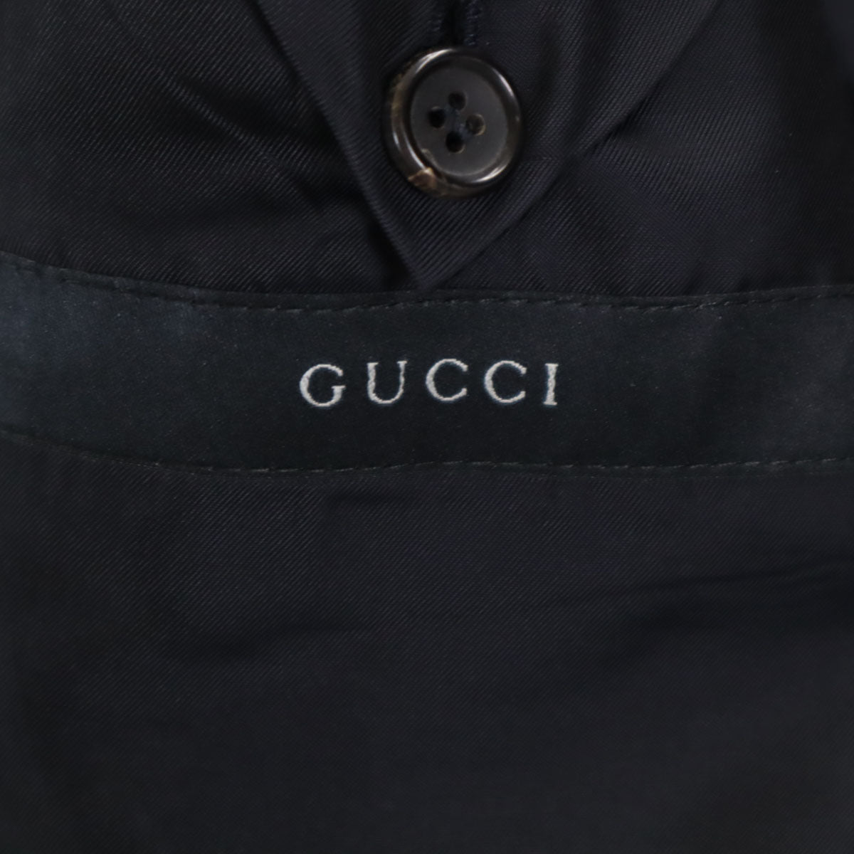 GUCCI Navy Wool Blend Suit Set Size 46