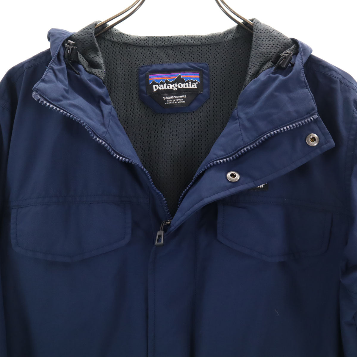 Patagonia Mesh Lined Mountain Parka Navy Hoodie Size S
