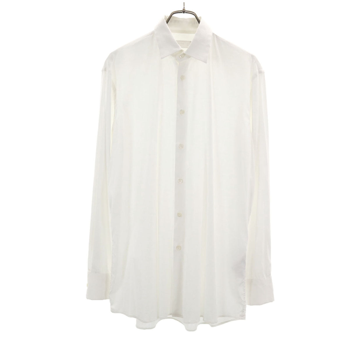 PRADA Italian Long Sleeve Shirt White Size 41