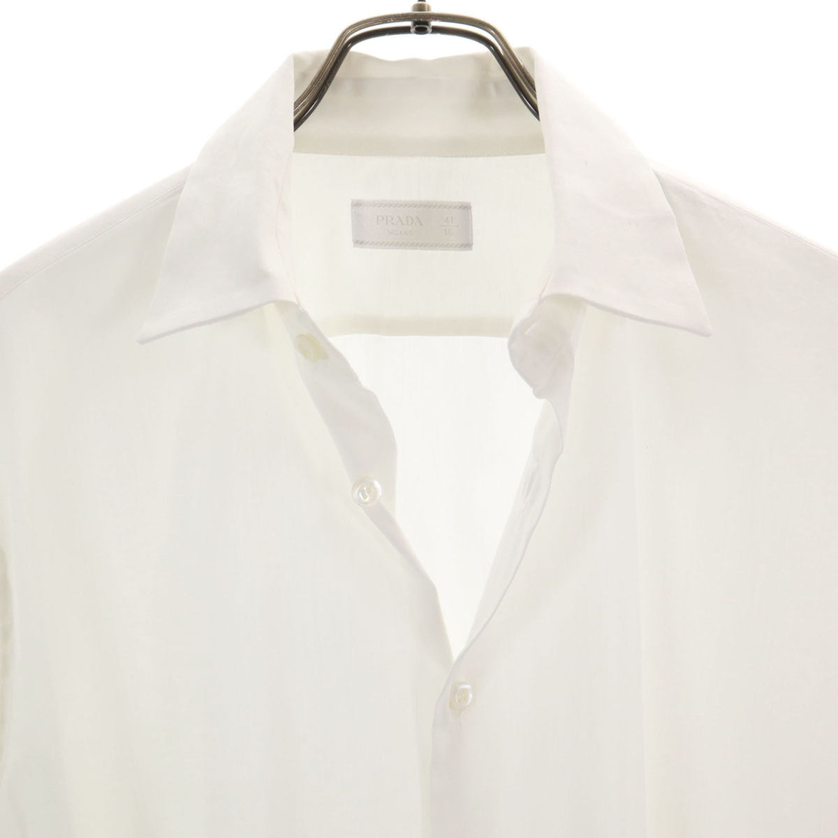 PRADA Italian Long Sleeve Shirt White Size 41