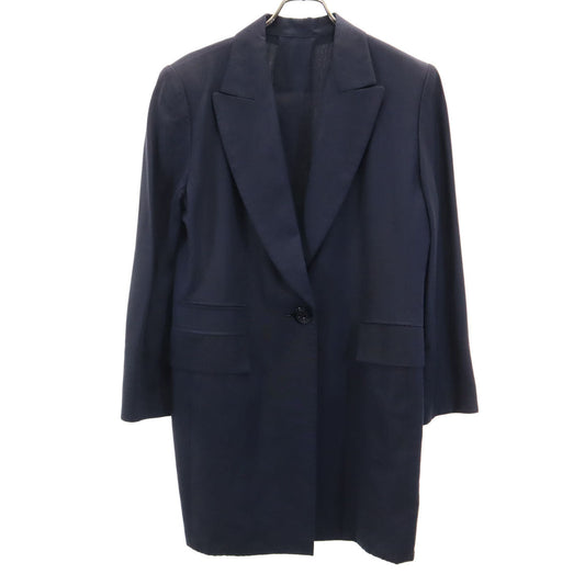 Christian Dior 90s Chesterfield Coat Navy Size JP 9