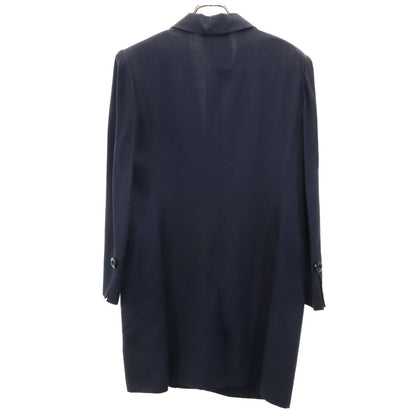 Christian Dior 90s Chesterfield Coat Navy Size JP 9
