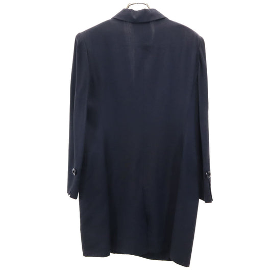 Christian Dior 90s Chesterfield Coat Navy Size JP 9
