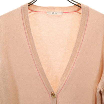 CELINE Pink Long Sleeve Knit Cardigan