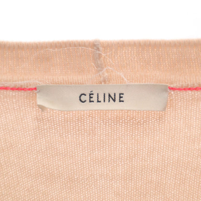 CELINE Pink Long Sleeve Knit Cardigan
